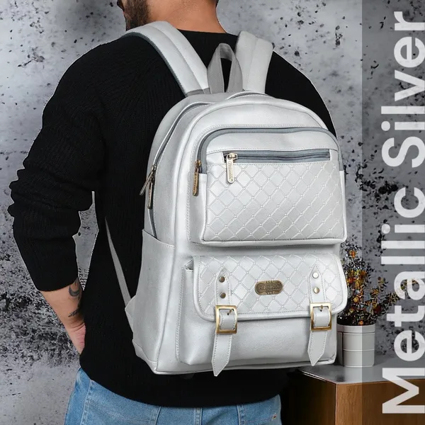 Metallic_Silver_Milan_Leather_Backpack_for_Men_and_Women._College_Office_Travel_Laptop_Backpack