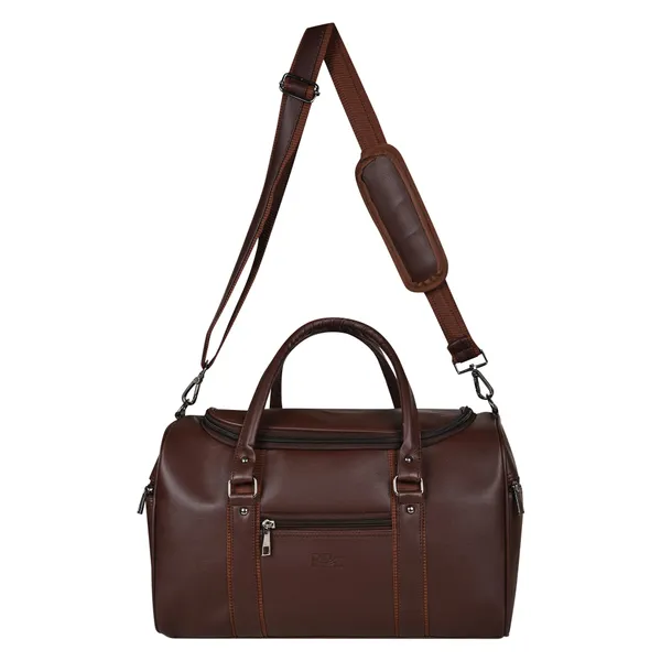 Choco_Brown_Elegant_Camden_Vegan_Leather_Duffel_Bag_For_Men_And_Women
