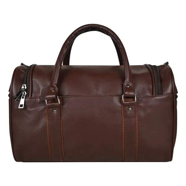 Choco_Brown_Elegant_Camden_Vegan_Leather_Duffel_Bag_For_Men_And_Women
