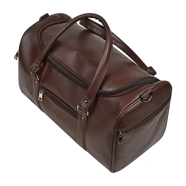 Choco_Brown_Elegant_Camden_Vegan_Leather_Duffel_Bag_For_Men_And_Women