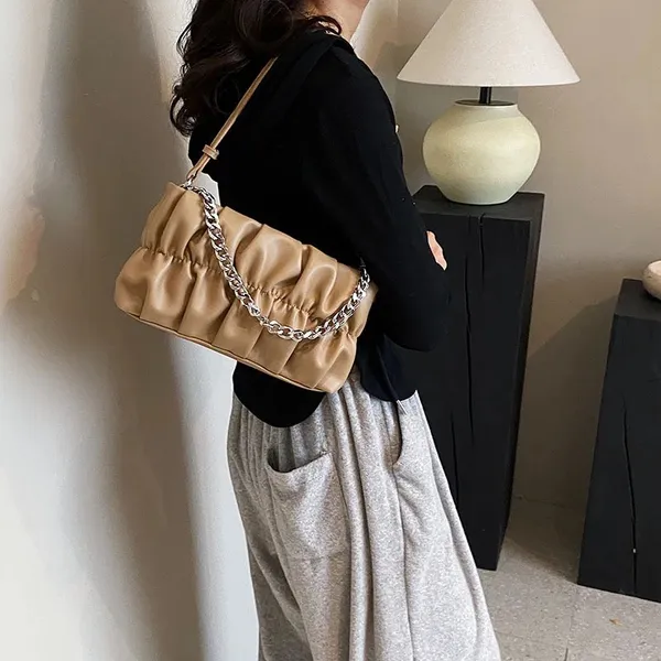 Khaki_Cloud_Chain_Shoulder_Sling_Bag_for_Women