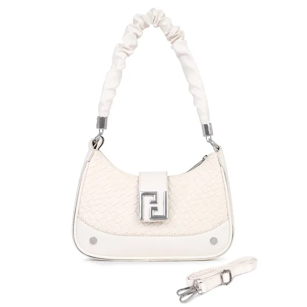 White_Elegant_Valentina_Shoulder_Bag_Ith_Sling_Belt