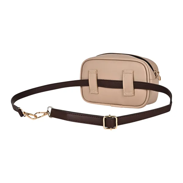 Royal_Beige_Check_Emboss_Crossbody_Cum_Waist_Bag_For_Women