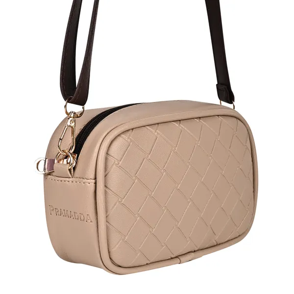 Royal_Beige_Check_Emboss_Crossbody_Cum_Waist_Bag_For_Women