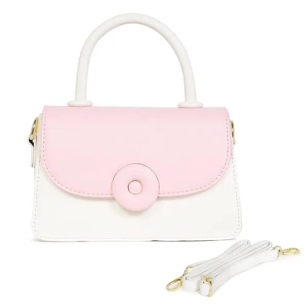 White_&_Pink_Stylish_Madision_Sling_Crossbody_Cum_Shoulder_Bag_(korean)