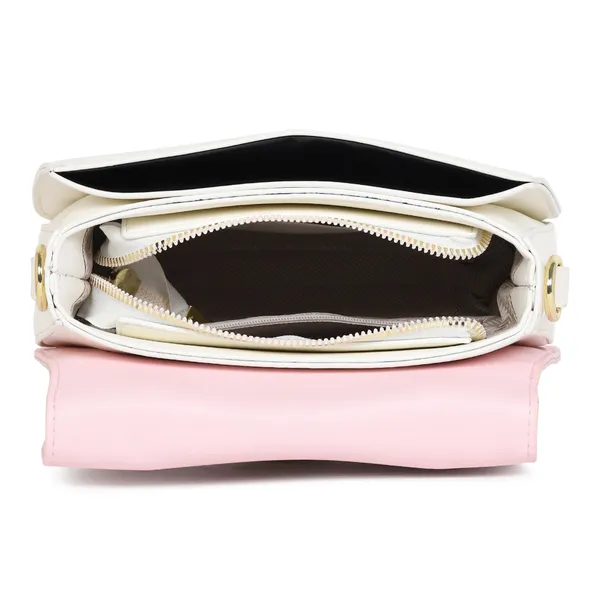 White_&_Pink_Stylish_Madision_Sling_Crossbody_Cum_Shoulder_Bag_(korean)