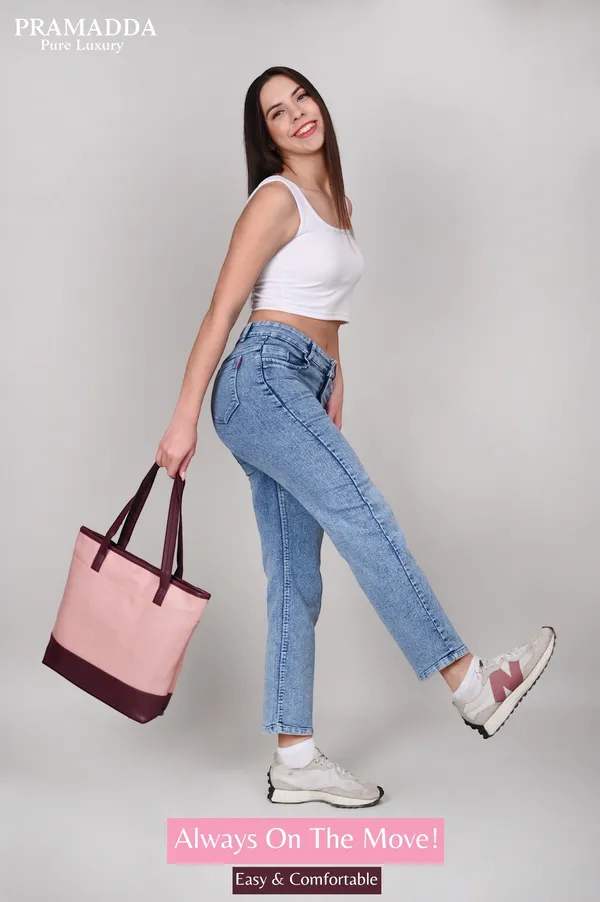 Pink_Vegan_Leather_Tote_&_Emboss_Crossbody_Bag