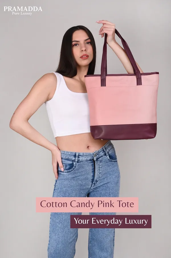 Pink_Vegan_Leather_Tote_&_Emboss_Crossbody_Bag