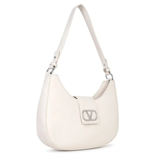 White_Classic_Venus_Shoulder_Bag_With_Sling_Belt_(korean)