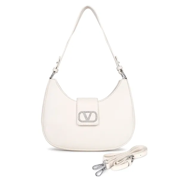 White_Classic_Venus_Shoulder_Bag_With_Sling_Belt_(korean)