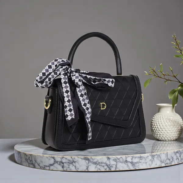 Black_Elegant_Daisy_Crossbody_Sling_Bag_(korean)