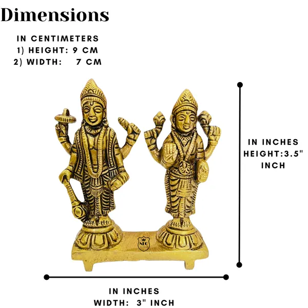 NEO_CLASSIC_Vishnu_Laxmi_Joint_Brass_Idol_|_Lakshmi_Narayan_Statue_Fine_Finish_|_Religious_Showpiece_for_Home_Temple,_Pooja_Room_&_Festive_Gifting