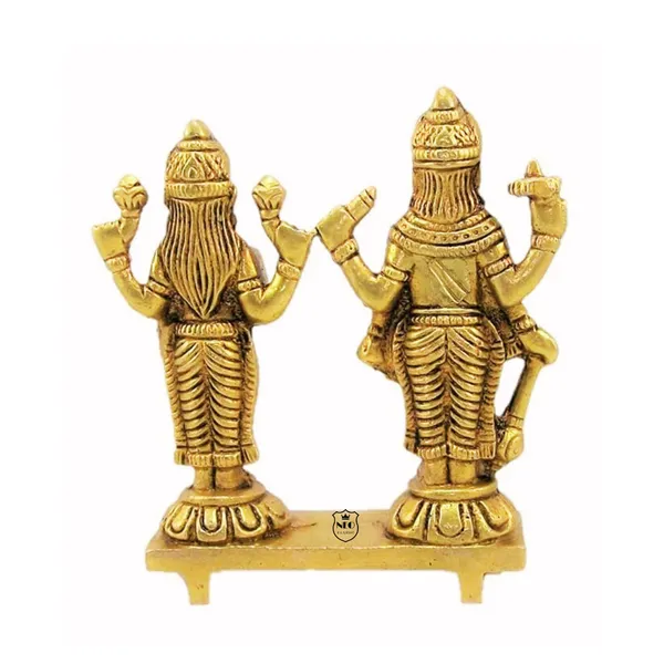 NEO_CLASSIC_Vishnu_Laxmi_Joint_Brass_Idol_|_Lakshmi_Narayan_Statue_Fine_Finish_|_Religious_Showpiece_for_Home_Temple,_Pooja_Room_&_Festive_Gifting