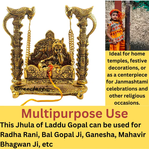 NEO_CLASSIC_Laddu_Gopal_Jhula_7_Inch_|_Krishna_Swing_Hindola_Palana_|_Decorative_Metal_Jhula_for_Temple,_Pooja_&_Home_Decor