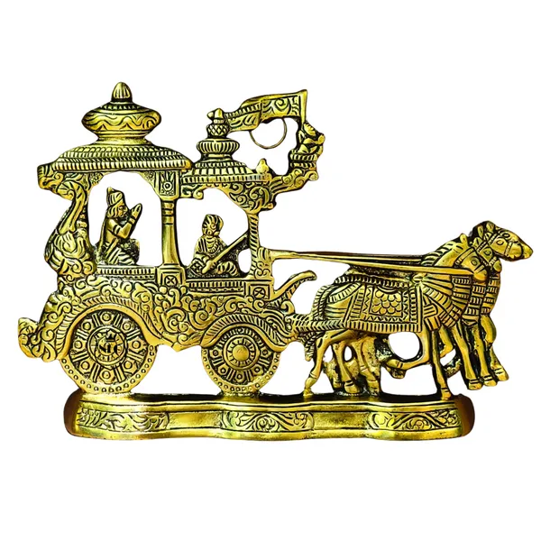 Metal_Gold_Plated_Antique_Lord_Krishna_Arjun_Rath_with_Four_Horses_Decorative_Chariot_Showpiece_Religious_Home_Dcor_for_Living_Room,_Temple_Gifting