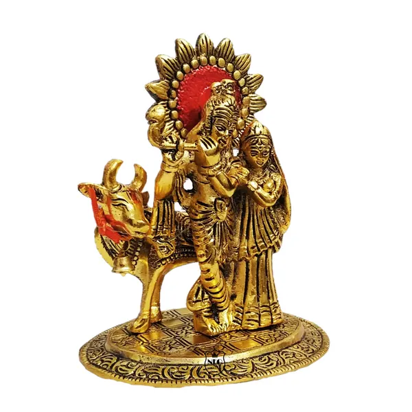 NEO_CLASSIC_Radha_Krishna_Standing_with_Cow_–_Religious_Murti_for_Home,_Office_&_Mandir_(7_Inch)