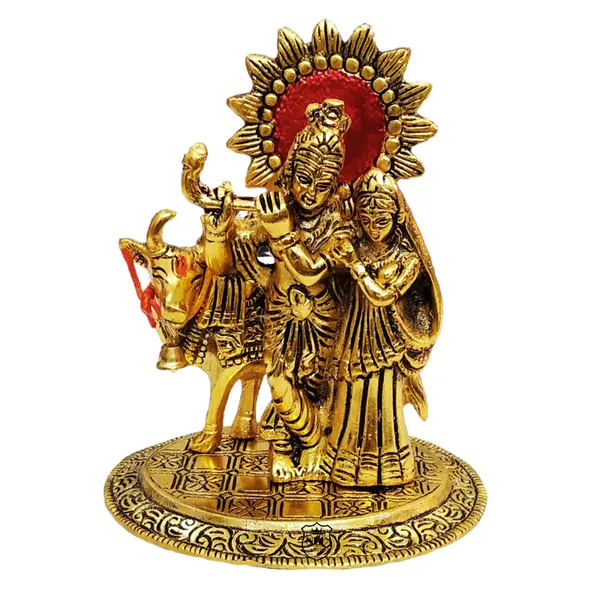 NEO_CLASSIC_Radha_Krishna_Standing_with_Cow_–_Religious_Murti_for_Home,_Office_&_Mandir_(7_Inch)