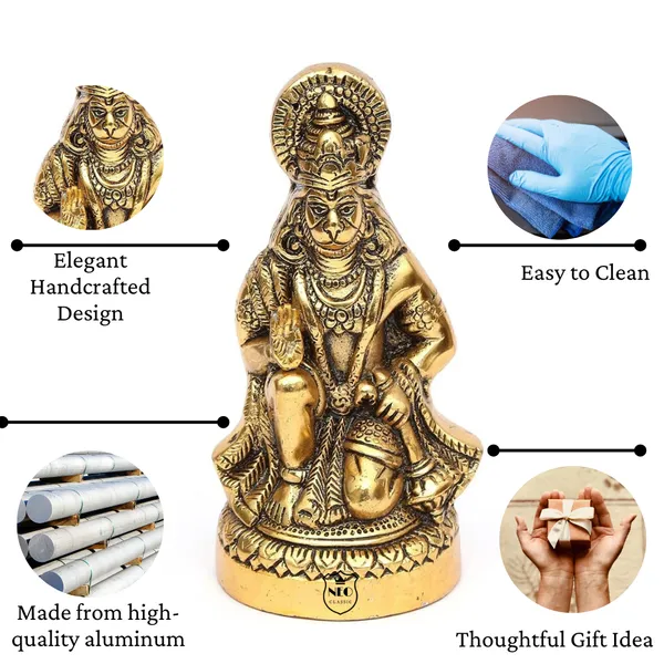 NEO_CLASSIC_Hanuman_Ji_Idol_–_Bajrang_Bali_Sitting_Murti_Gold_Finish_Showpiece