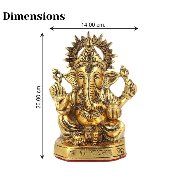 NEO_CLASSIC_Gold_Plated_Trishul_Ganesh_Ji_Idol_|_Brass_Ganesha_Showpiece_for_Home_Decor,_Pooja_Room_&_Housewarming_Gift_|_8_Inch
