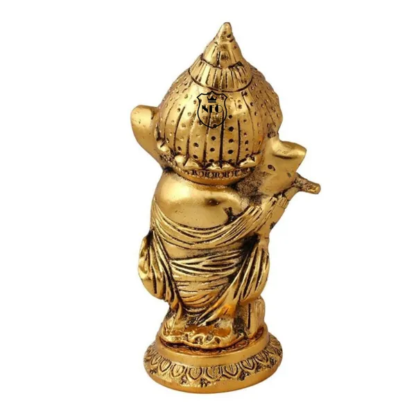 Ganesh_Flute_Idol_Gold_Plated_6_Inch_Basuri_Ganesh_Murti_for_Temple,_Home_Office