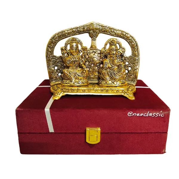 NEO_CLASSIC_Laxmi_Ganesh_Statue_–_Gold_Finish_Lakshmi_Ganpati_Idol_with_Premium_Velvet_Box_for_Home_&_Office_Décor