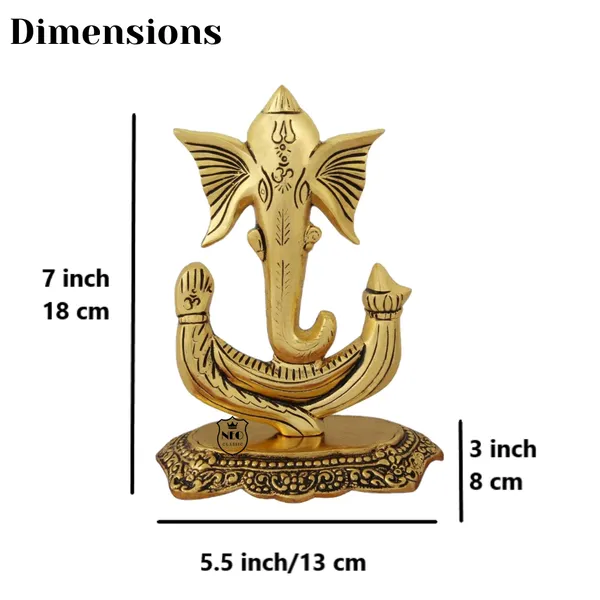 NEO_CLASSIC_Ganesh_Ji_Idol_Gold_Plated_|_Trishul_Ganesh_Decorative_Showpiece_for_Home_Temple,_Living_Room_&_Spiritual_Décor_|_Housewarming_Gift_|_8_Inch