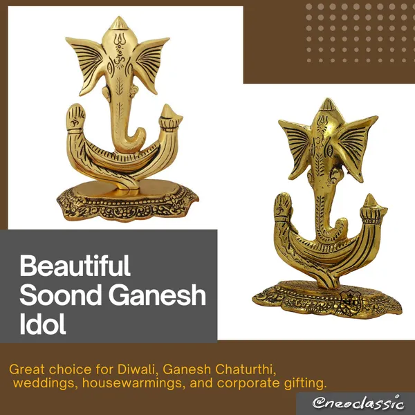 NEO_CLASSIC_Ganesh_Ji_Idol_Gold_Plated_|_Trishul_Ganesh_Decorative_Showpiece_for_Home_Temple,_Living_Room_&_Spiritual_Décor_|_Housewarming_Gift_|_8_Inch