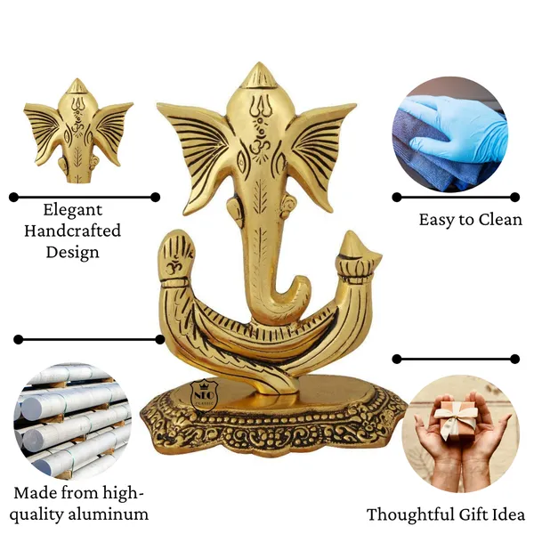 NEO_CLASSIC_Ganesh_Ji_Idol_Gold_Plated_|_Trishul_Ganesh_Decorative_Showpiece_for_Home_Temple,_Living_Room_&_Spiritual_Décor_|_Housewarming_Gift_|_8_Inch