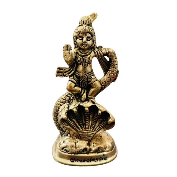 NEO_CLASSIC_Pure_Brass_Krishna_Idol_Kaliya_Daman_Statue_4.5_Inch
