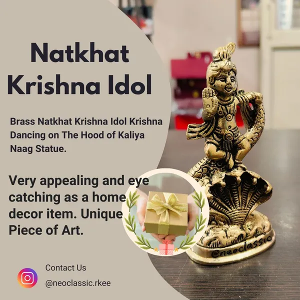 NEO_CLASSIC_Pure_Brass_Krishna_Idol_Kaliya_Daman_Statue_4.5_Inch