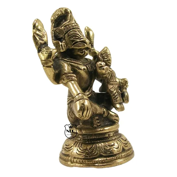 NEO_CLASSIC_Brass_Narsingh_Laxmi_Idol_4.1_Inch_|_Handcrafted_Hindu_God_Statue_|_Wealth_&_Protection_Symbol_|_Home_Temple,_Pooja_&_Gift_Deco