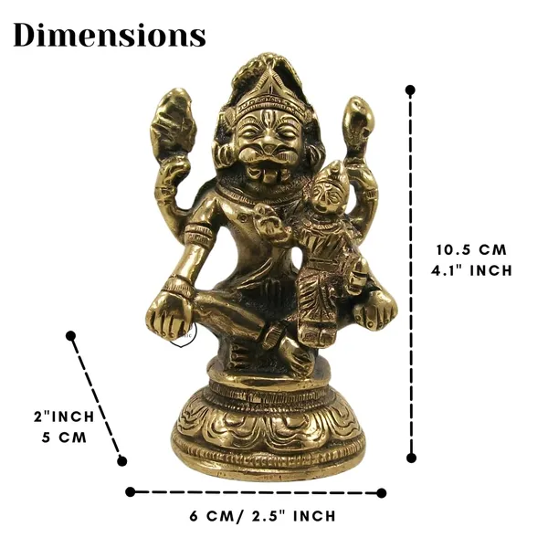NEO_CLASSIC_Brass_Narsingh_Laxmi_Idol_4.1_Inch_|_Handcrafted_Hindu_God_Statue_|_Wealth_&_Protection_Symbol_|_Home_Temple,_Pooja_&_Gift_Deco