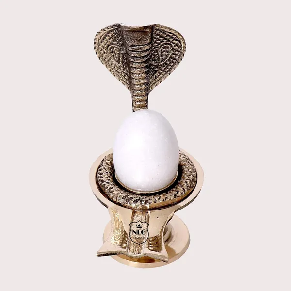 NEO_CLASSIC_Shivling_with_Sheshnag_Jalheri/Stand_with_White_Shivling_Height_4.5_inch