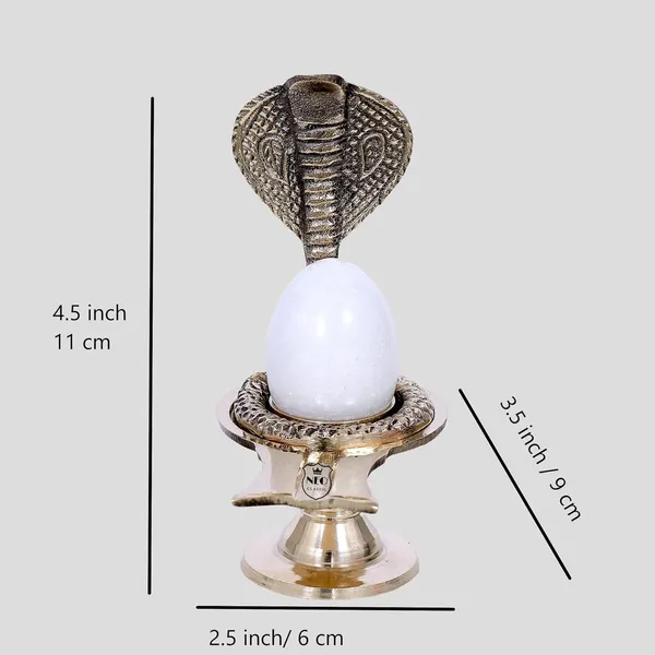 NEO_CLASSIC_Shivling_with_Sheshnag_Jalheri/Stand_with_White_Shivling_Height_4.5_inch