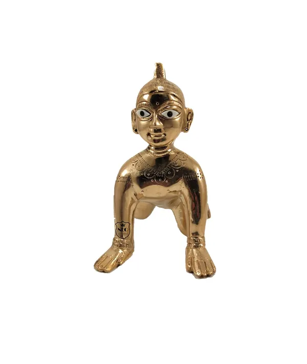 NEO_CLASSIC_Ashtadhatu_Brass_Laddu_Radha_Idol_–_Bal_Radha_Rani_Ji_Murti_(3_Inch,_Plain_No._3)