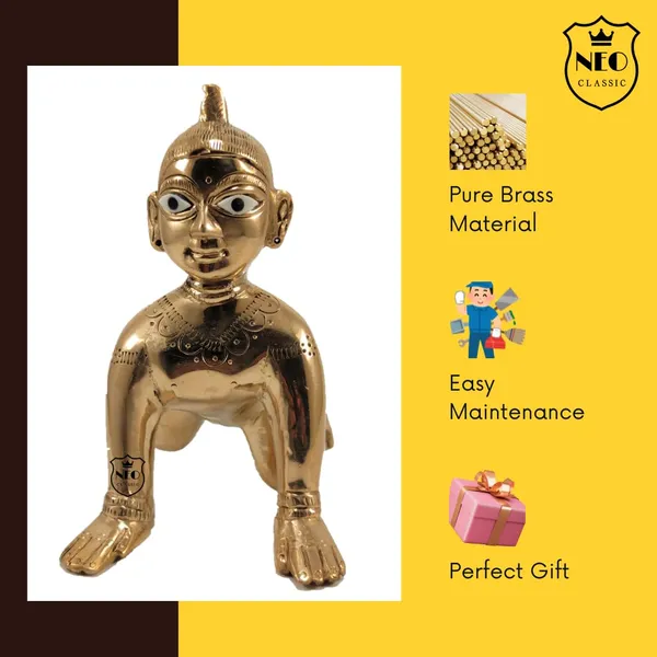 NEO_CLASSIC_Ashtadhatu_Brass_Laddu_Radha_Idol_–_Bal_Radha_Rani_Ji_Murti_(3_Inch,_Plain_No._3)
