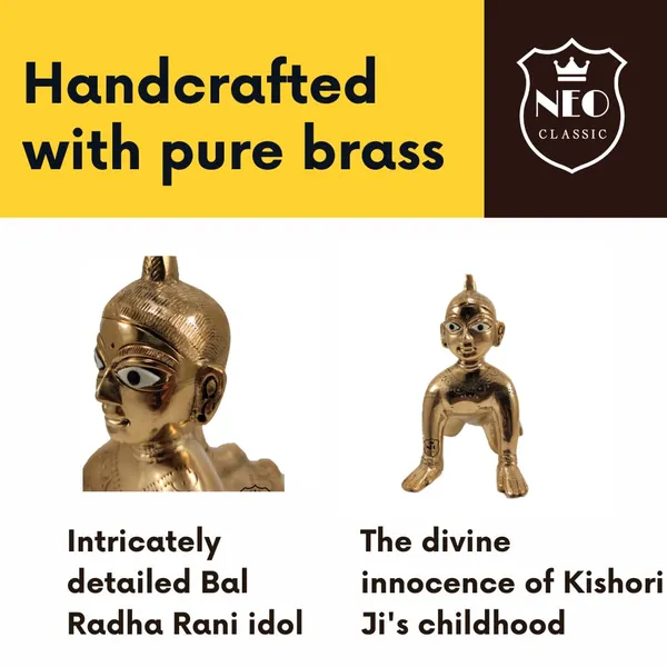 NEO_CLASSIC_Ashtadhatu_Brass_Laddu_Radha_Idol_–_Bal_Radha_Rani_Ji_Murti_(3_Inch,_Plain_No._3)