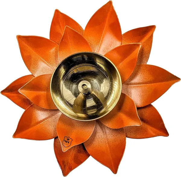 Brass_Diya_Deepak_Oil_Lamp_6_inch_Lotus_Kamal_Shape_Handcrafted_Colorful_Diya_for_Pooja,_Diwali_Decoration_Orange