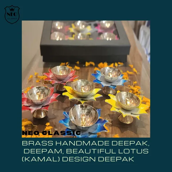 NEO_CLASSIC__Lotus_Design_Set_of_6_Brass_Oil_Lamps_|_Traditional_Pooja_Deepak_for_Diwali,_Navratri_&_Gifting