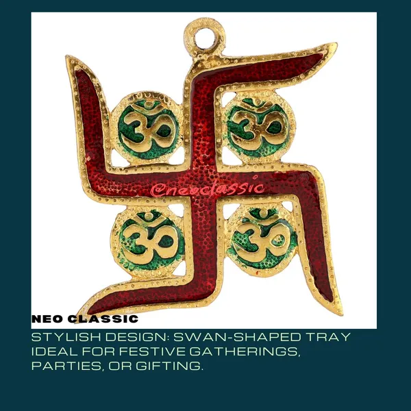NEO_CLASSIC_Metal_Swastik_Wall_Hanging_with_Om_Symbol_|_Vastu_Good_Luck_Door_Entrance_Décor_for_Main_Door,_Home,_Office_&_Pooja_Room_|_Red_&_Gold_|_6_Inch