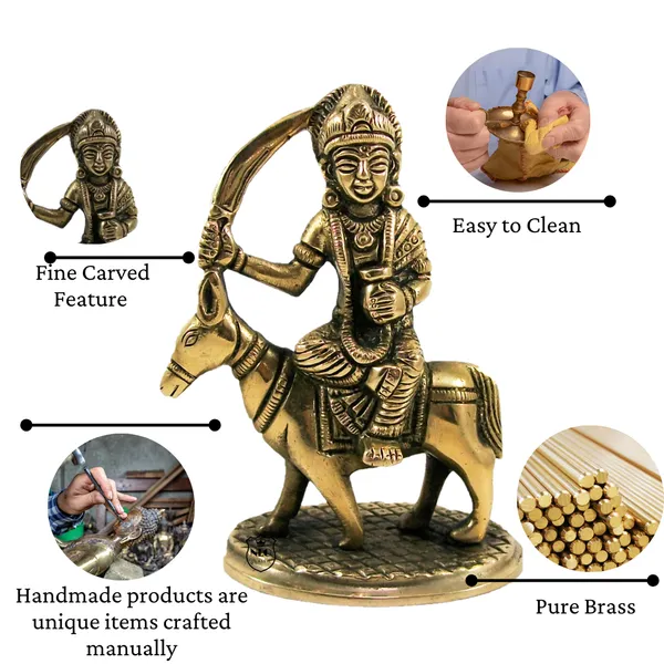 NEO_CLASSIC_Sheetla_Mata_Brass_Idol_|_Shitala_Mata_Murti_for_Puja,_Home_Temple_&_Mandir_|_Heavy_Base_Religious_Brass_Statue_|_4.5_Inch