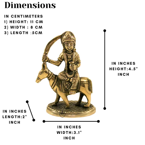 NEO_CLASSIC_Sheetla_Mata_Brass_Idol_|_Shitala_Mata_Murti_for_Puja,_Home_Temple_&_Mandir_|_Heavy_Base_Religious_Brass_Statue_|_4.5_Inch