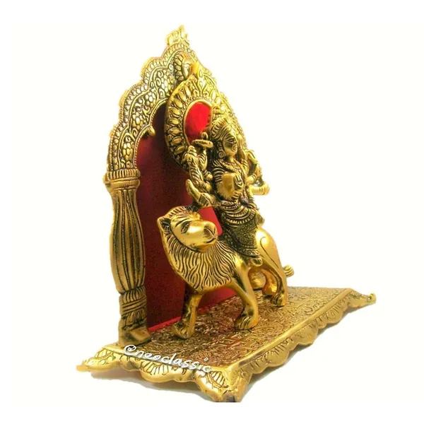 NEO_CLASSIC_Durga_Maa_Statue_with_Lion_|_Hindu_Goddess_Durga_Idol_|_Metal_Multi-Color_Religious_Showpiece_for_Home_Temple_Pooja_Decor