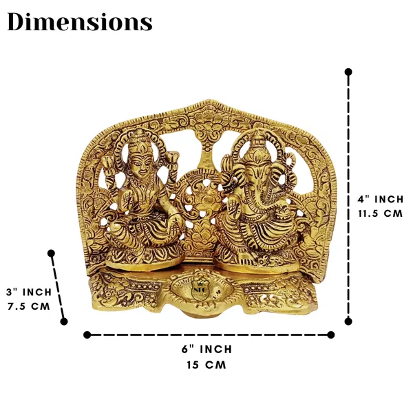 NEO_CLASSIC_Laxmi_Ganesh_Idol_with_Oil_Lamp_Diya_–_Diwali_Pooja_Showpiece_for_Home_Temple_with_Red_Velvet_Box