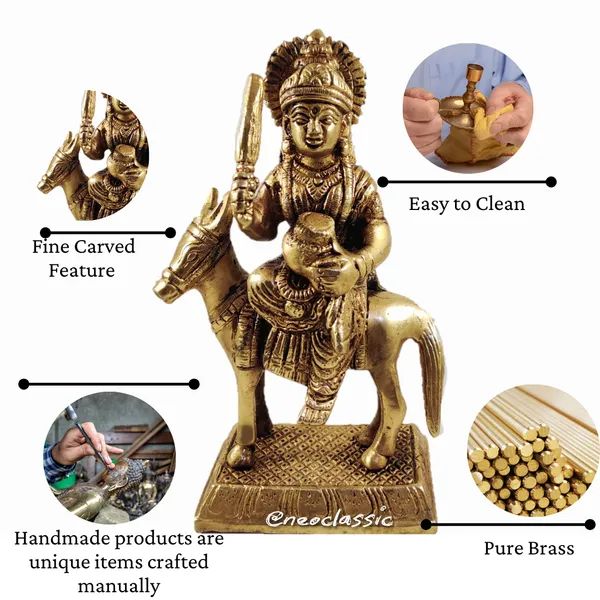 NEO_CLASSIC_Sheetla_Mata_Brass_Idol_–_Religious_Puja_Murti_with_Heavy_Base_(6.5_Inch)
