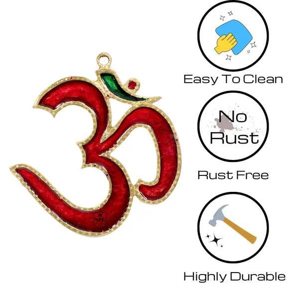 Om_Sign_Statue_OM_Wall_Hanging_Sculpture_Vastu_Good_Luck_Pooja_Idol_Spiritual_Home_Decor_Red_6.5_Inch