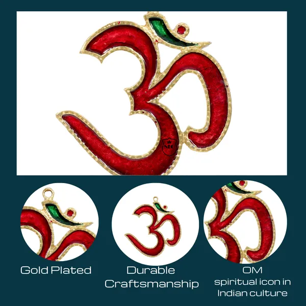 Om_Sign_Statue_OM_Wall_Hanging_Sculpture_Vastu_Good_Luck_Pooja_Idol_Spiritual_Home_Decor_Red_6.5_Inch