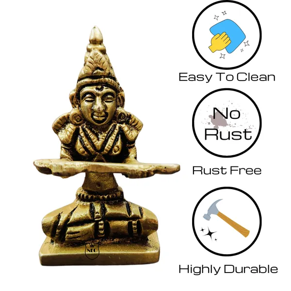 NEO_CLASSIC_Brass_Annapurna_Devi_Idol_|_Annapoorneshwari_Murti_for_Pooja_Room,_Home_Temple_&_Spiritual_Décor_|_Annapoorna_Anna_Devi_Statue_|_2_Inch