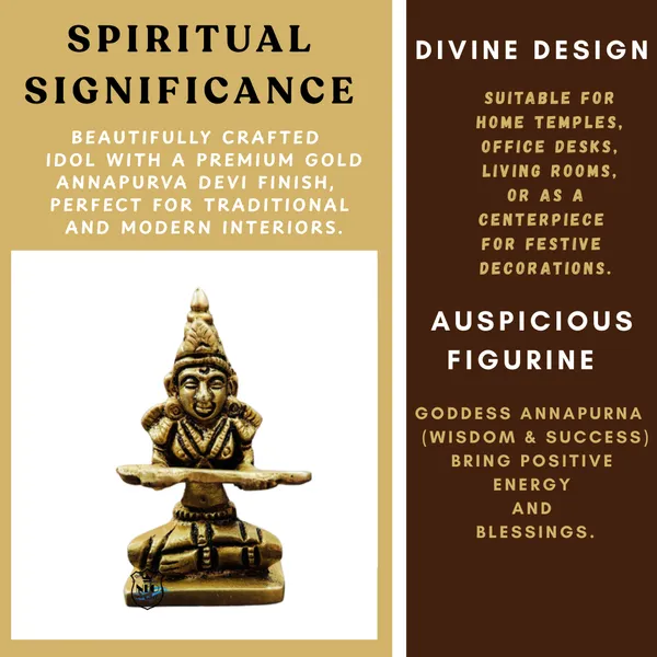 NEO_CLASSIC_Brass_Annapurna_Devi_Idol_|_Annapoorneshwari_Murti_for_Pooja_Room,_Home_Temple_&_Spiritual_Décor_|_Annapoorna_Anna_Devi_Statue_|_2_Inch