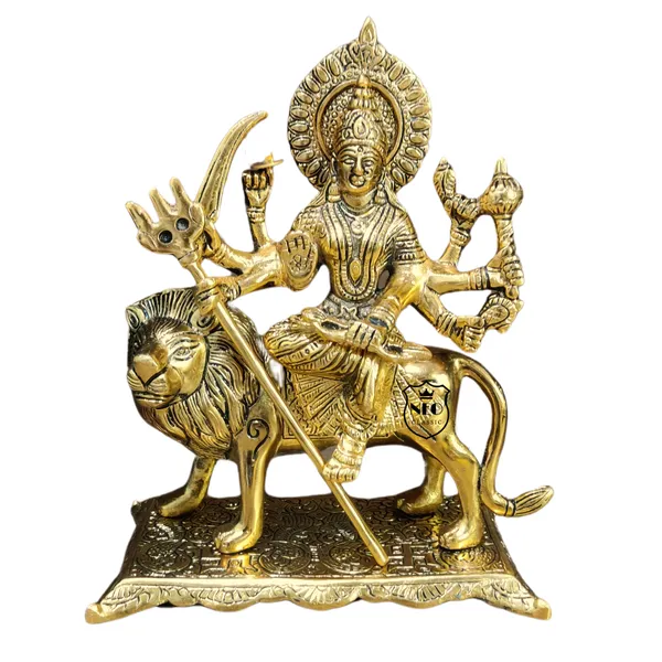 NEO_CLASSIC_Durga_Maa_Statue_with_Lion_|_Hindu_Goddess_Durga_Idol_for_Home_Temple,_Pooja_&_Decorative_Showpiece_|_With_Base_Design_|_11_Inch